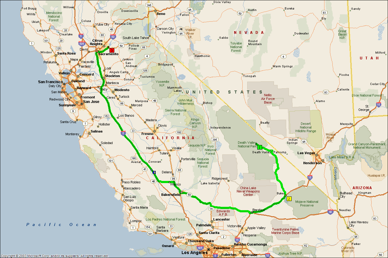 DV to Folsom via I-5 (Roads)